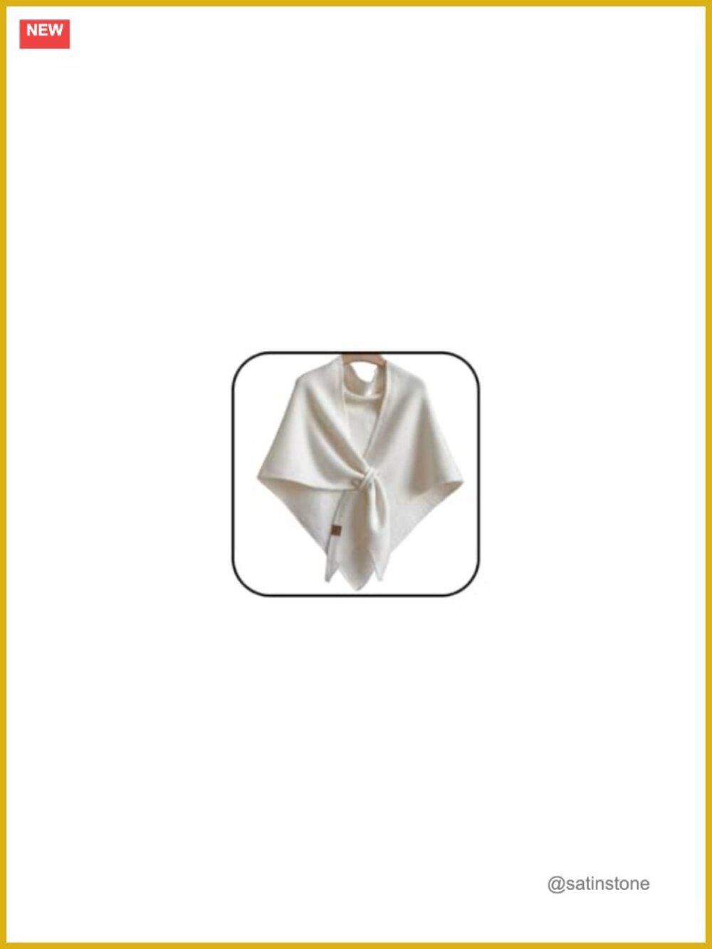 Wool Cashmere Blend Knitted Triangle Shawl Wraps for Women